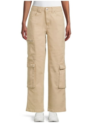 YMI Jeans Women's High Rise Cargo Pants With Front Seam Detail