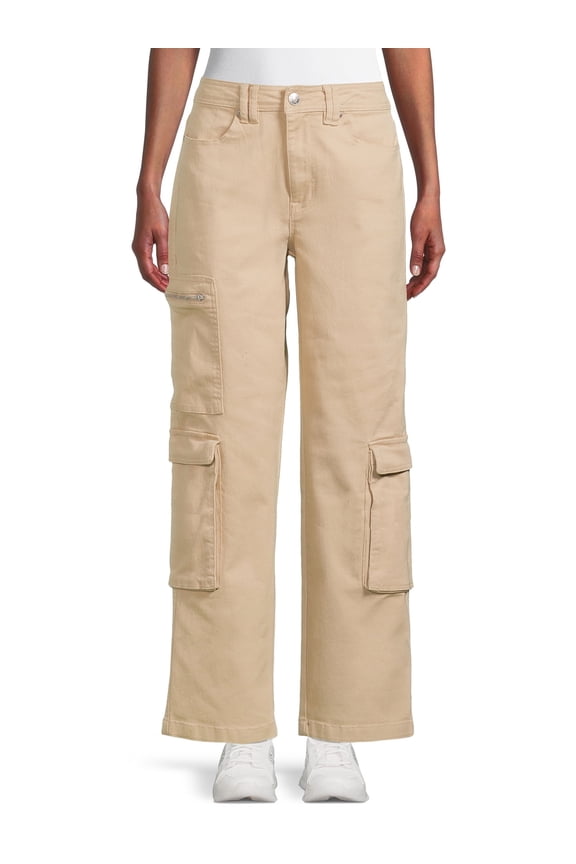 Juniors High Rise Cargo Pants, 29" Inseam, Sizes 1-21
