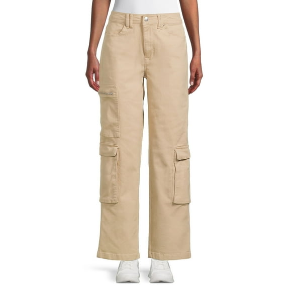 Madden NYC Juniors High Rise Cargo Pants, 29" Inseam, Sizes 1-21