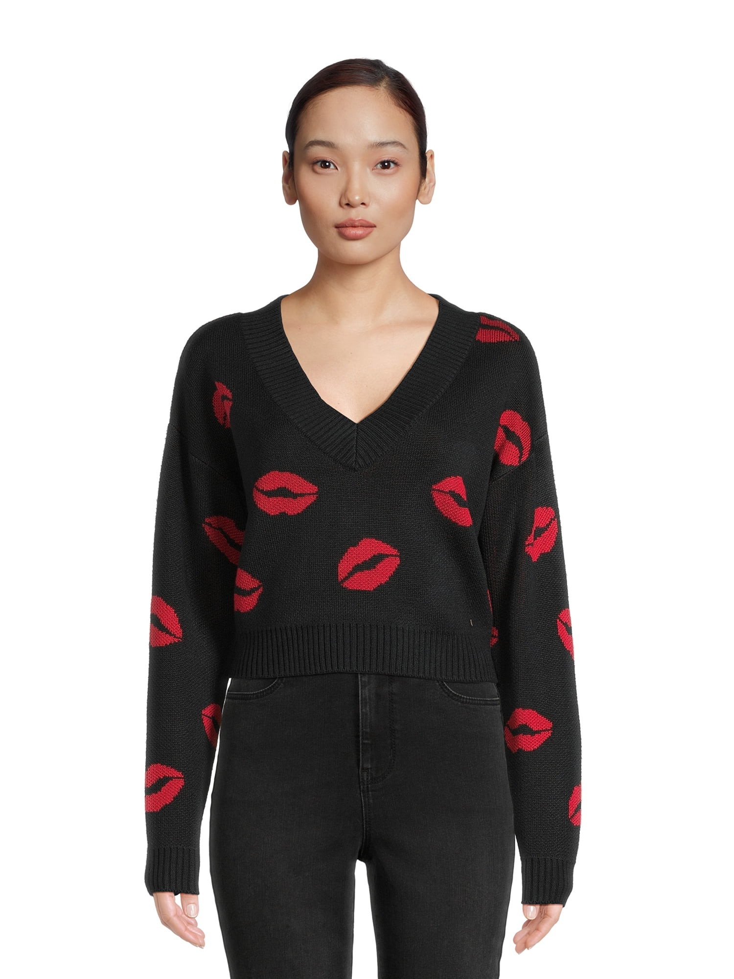 Madden NYC Juniors' Jacquard Graphic Sweater, Midweight, Sizes XS3XL