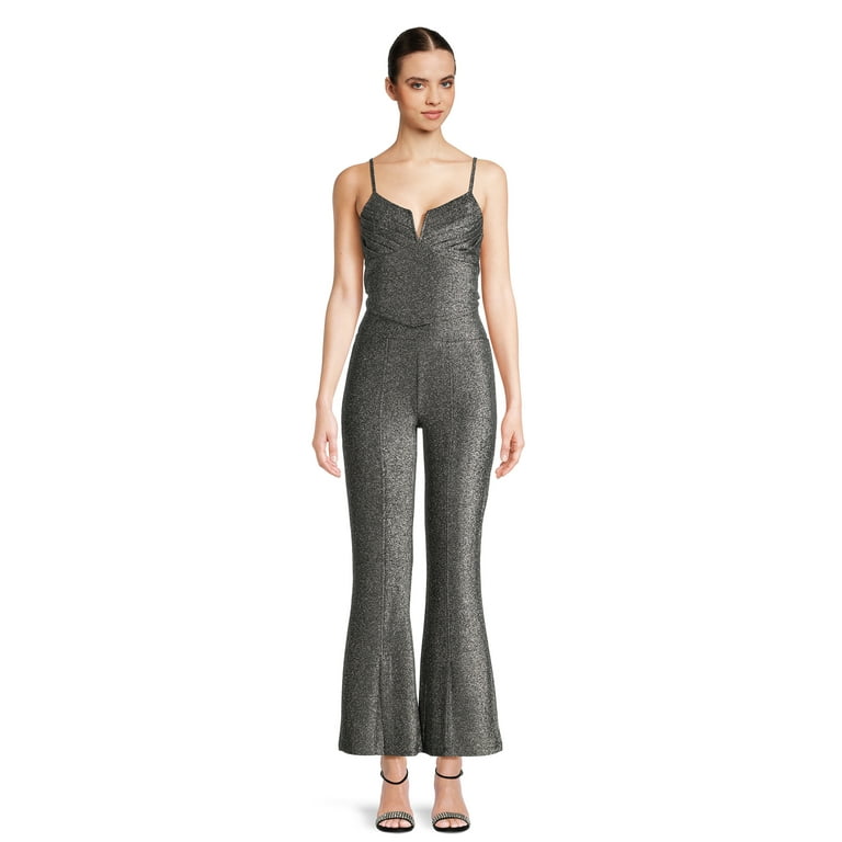 Grey Bell Bottom Jumpsuit - Grey / XS