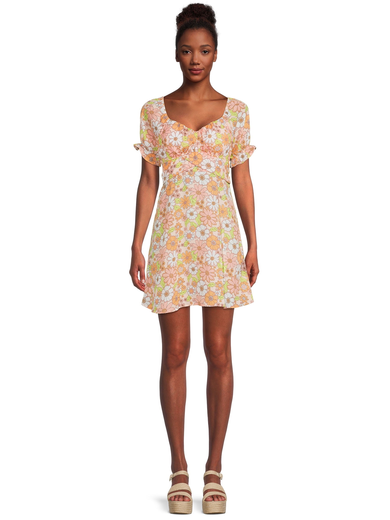 Puff sleeve cheap peasant dress
