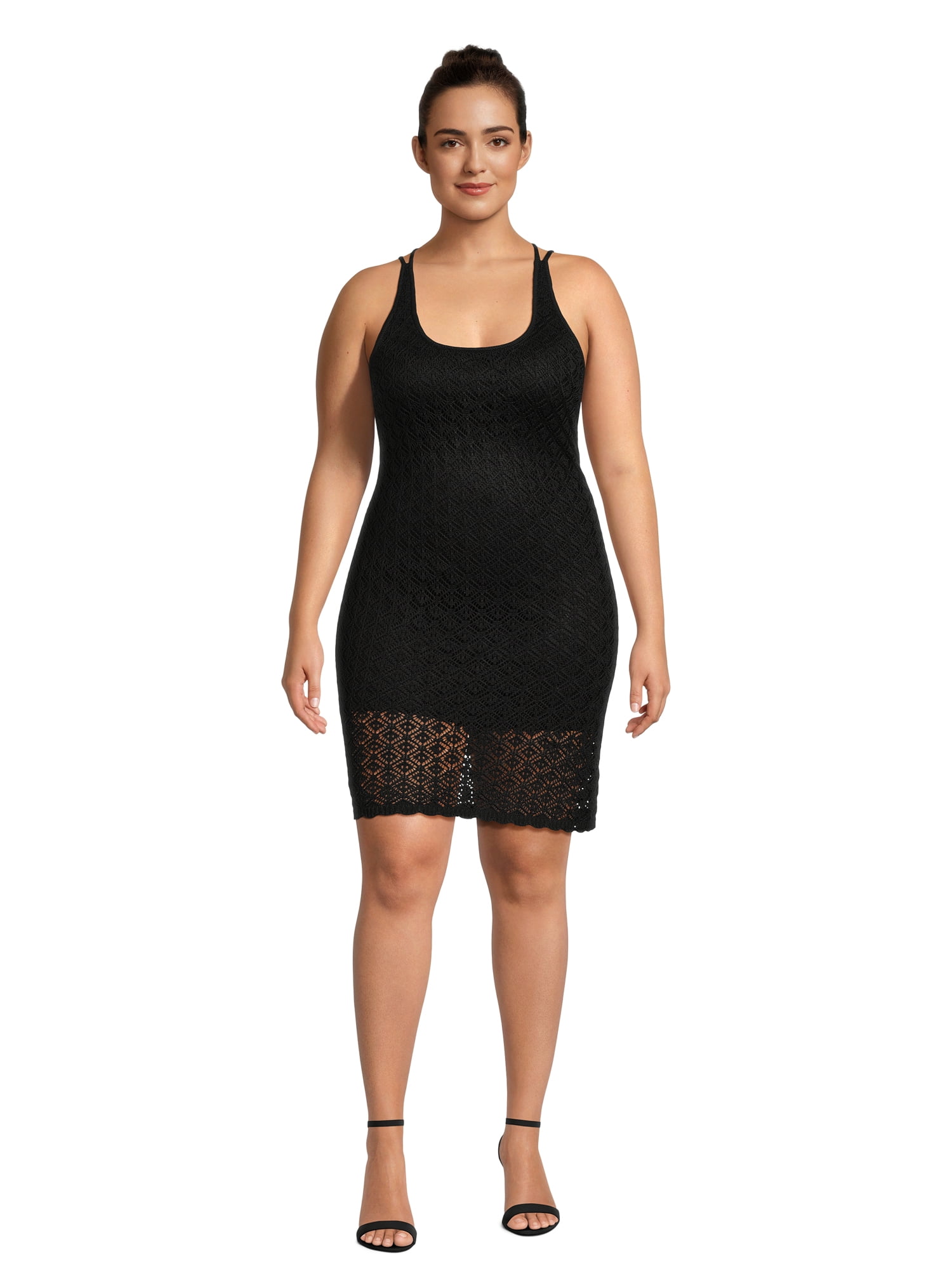 Madden NYC Flocked Dress Women s