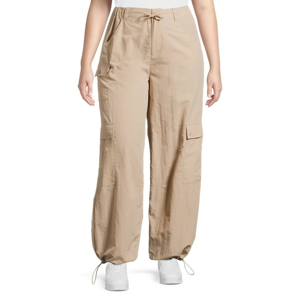 Madden NYC Juniors Plus Parachute Pants, Sizes 1X-3X