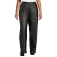 thumbnail image 1 of Madden NYC Juniors Plus Size Coated Wide Leg Pants, 1 of 5
