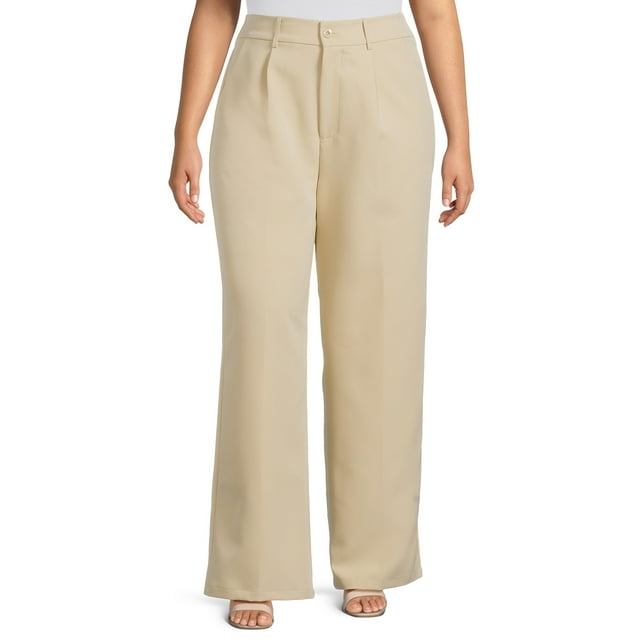 Madden NYC Juniors Plus Trouser Pants, Sizes 1X-4X - Walmart.com