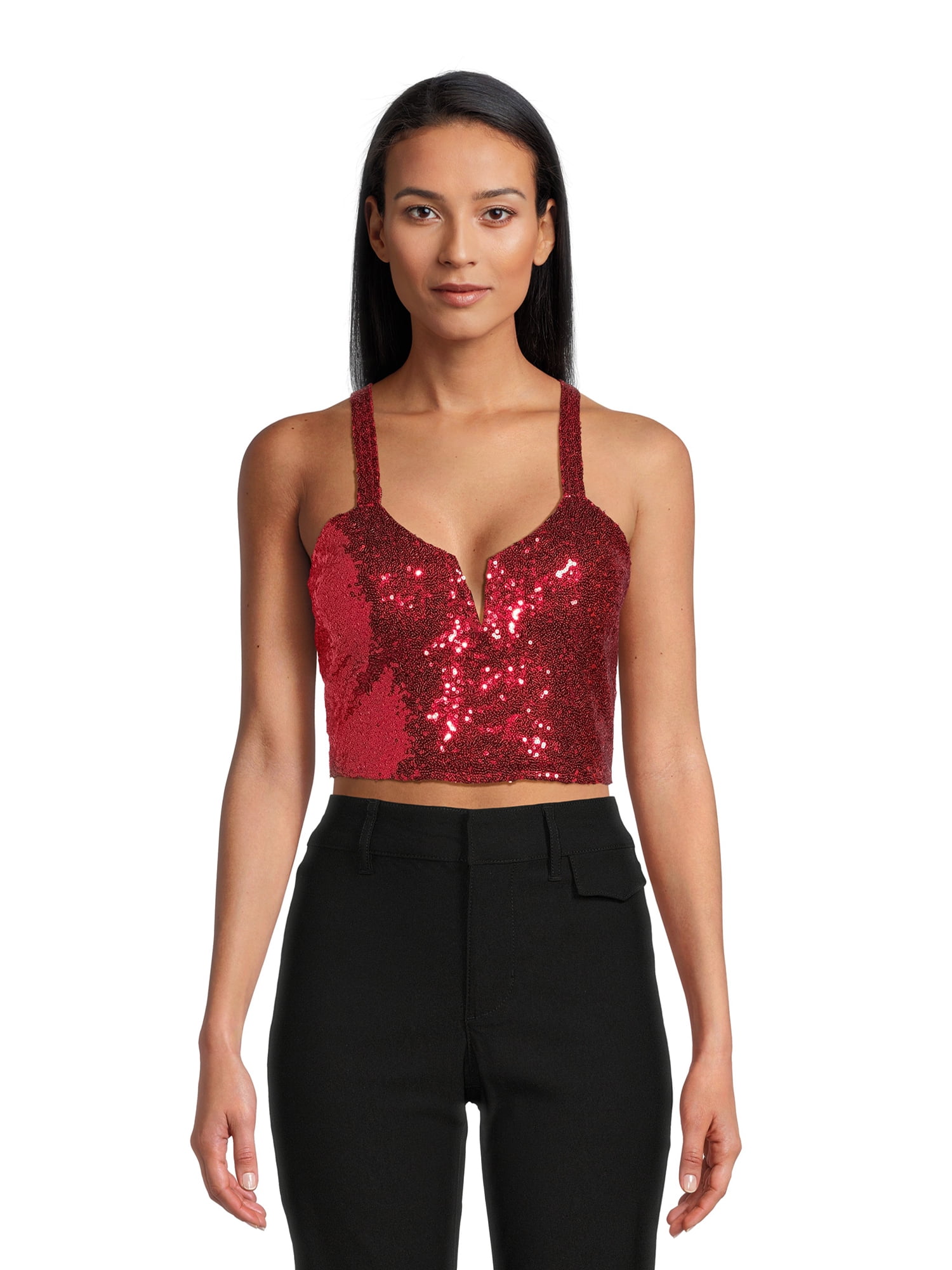Madden NYC Juniors' Sequin Bustier Top, Sizes XS-XXXL Madden NYC Juniors' Sequin Bustier Top, Sizes XS-XXXL