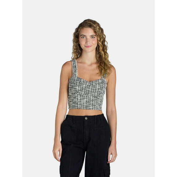 Madden NYC Juniors’ Sleeveless Boucle Top, Sizes XXS-XXL