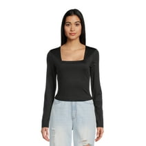 Madden NYC Juniors' Square Neck Top, Sizes XS-3XL