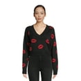 thumbnail image 1 of Madden NYC Juniors' and Juniors Plus Jacquard Graphic Sweater, Midweight, Sizes XS-3XL, 1 of 6