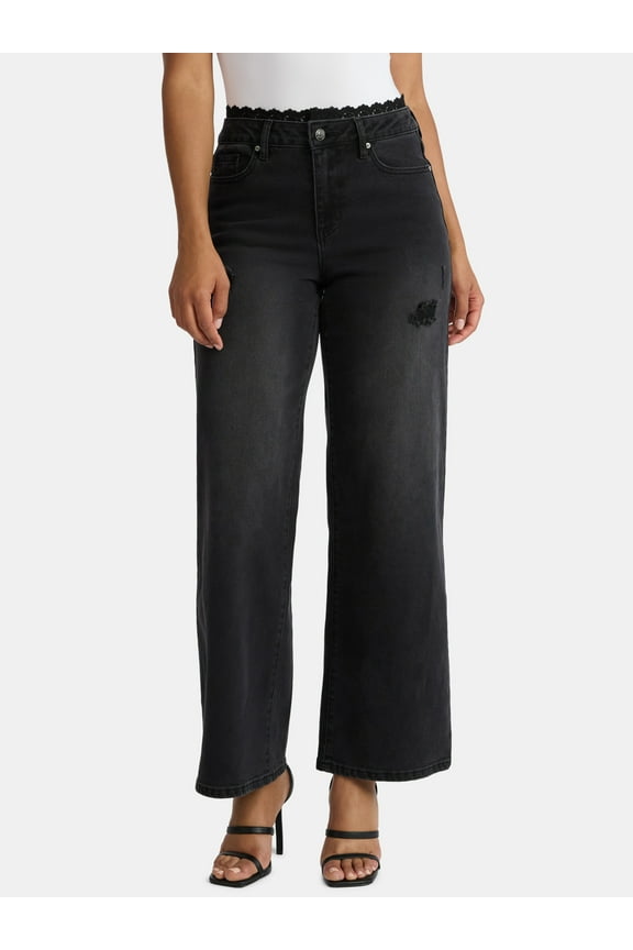 Women's Lace Waist Jeans, 32" Inseam, Sizes 00-18