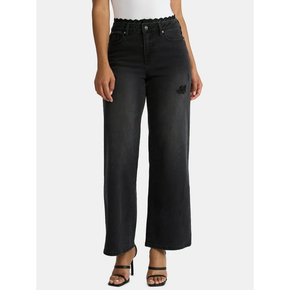 Madden NYC Women's Lace Waist Jeans, 32" Inseam, Sizes 00-18