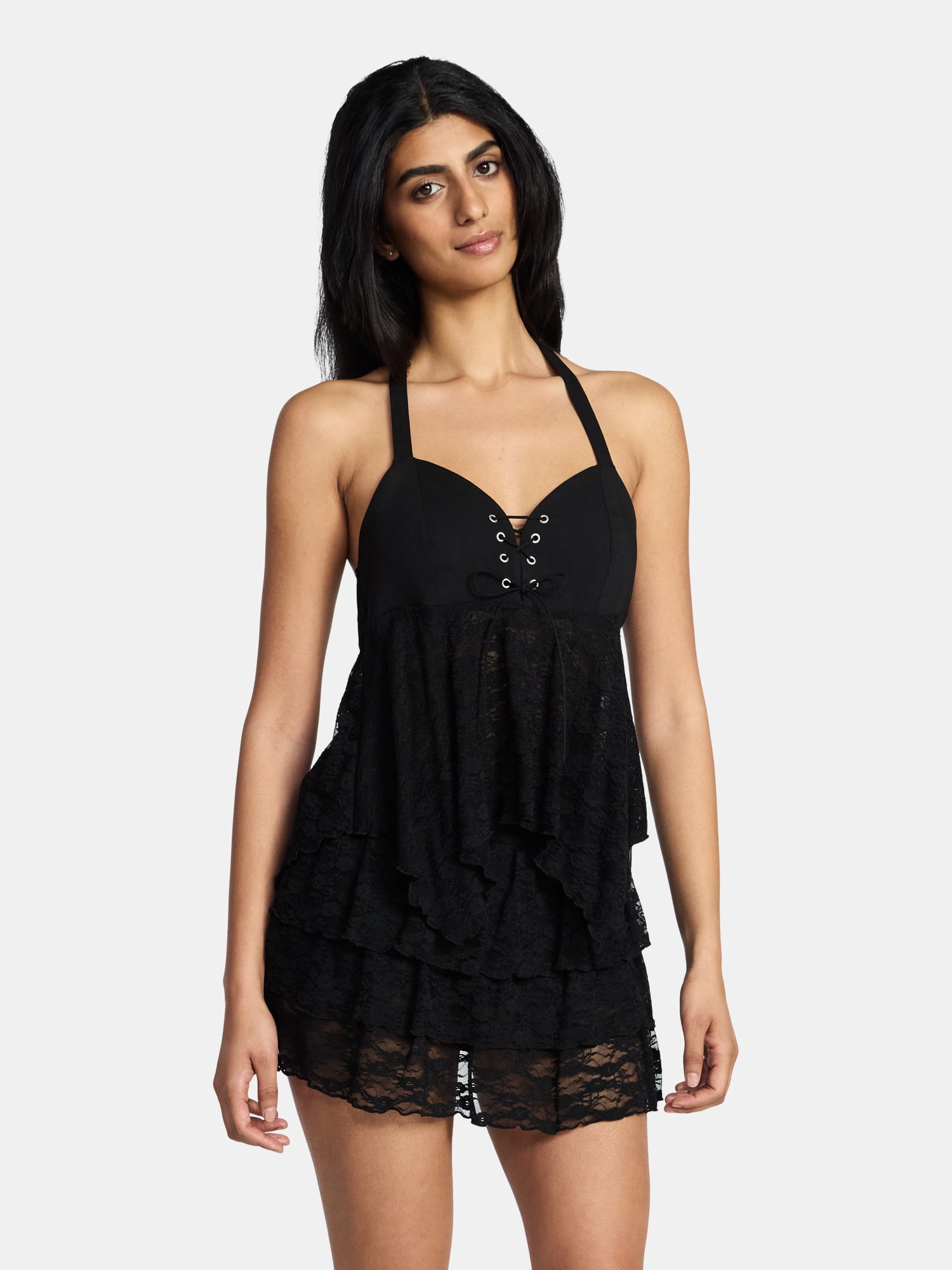 Madden NYC Women's Lace Up Halter Top, Sizes XXS-XXL