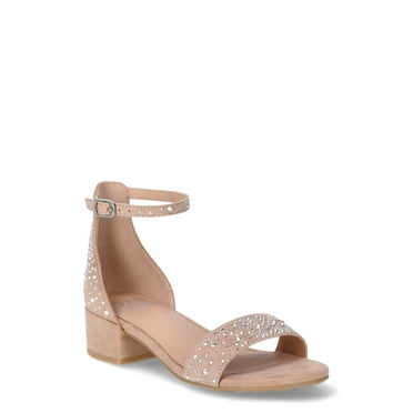Madden NYC Little Girl & Big Girl Rhinestone Open Toe Dress Heel