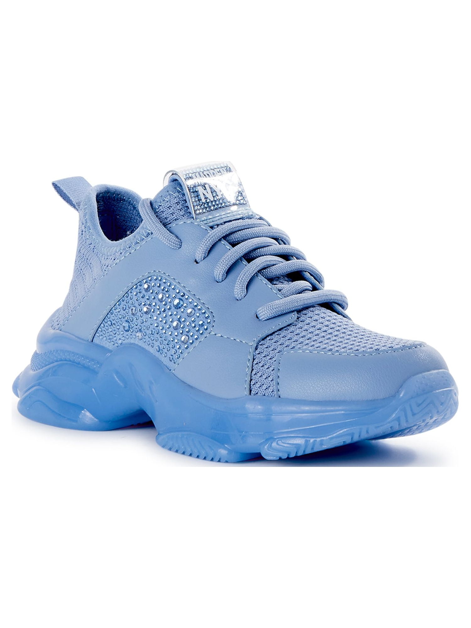 Madden NYC Unisex Kids Rhinestone Sneakers, Pink, Sizes 13-6 Madden NYC Unisex Kids Rhinestone Sneakers, Pink, Sizes 13-6