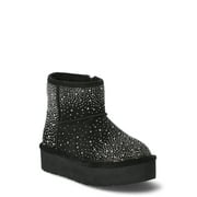 Madden NYC Little Girl & Big Girl Shearling Rhinestone Boot
