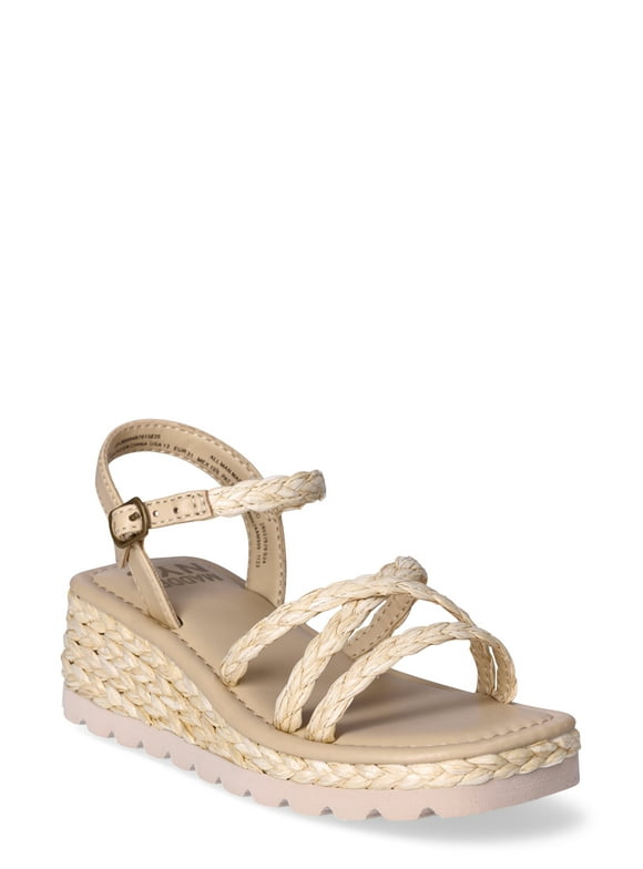 Madden NYC Little Girl & Big Girl Woven Espadrille Wedge Sandals, Sizes 13-5