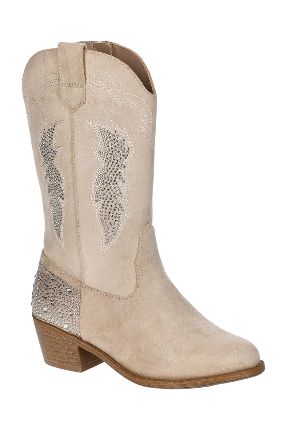 Little Girls and Big Girls Tall Rhinestone Cowgirl Boots