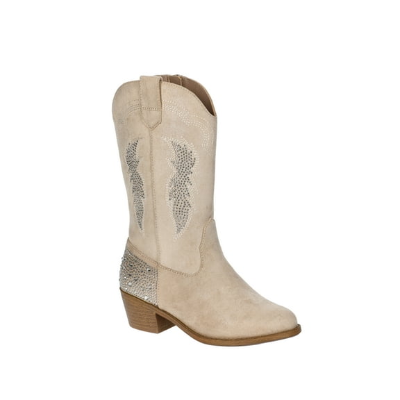 Madden NYC Little Girls and Big Girls Tall Rhinestone Cowgirl Boots