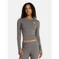 thumbnail image 1 of Madden NYC Women’s Heart Top with Long Sleeves, Sizes XXS-XXL, 1 of 5