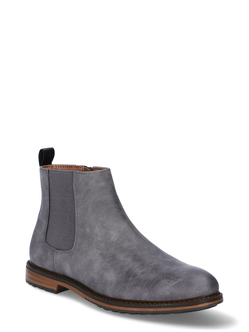 Madden Maxxin Grey Suede Mid High Chelsea Boots Size 10 Madden NYC Men main image 2