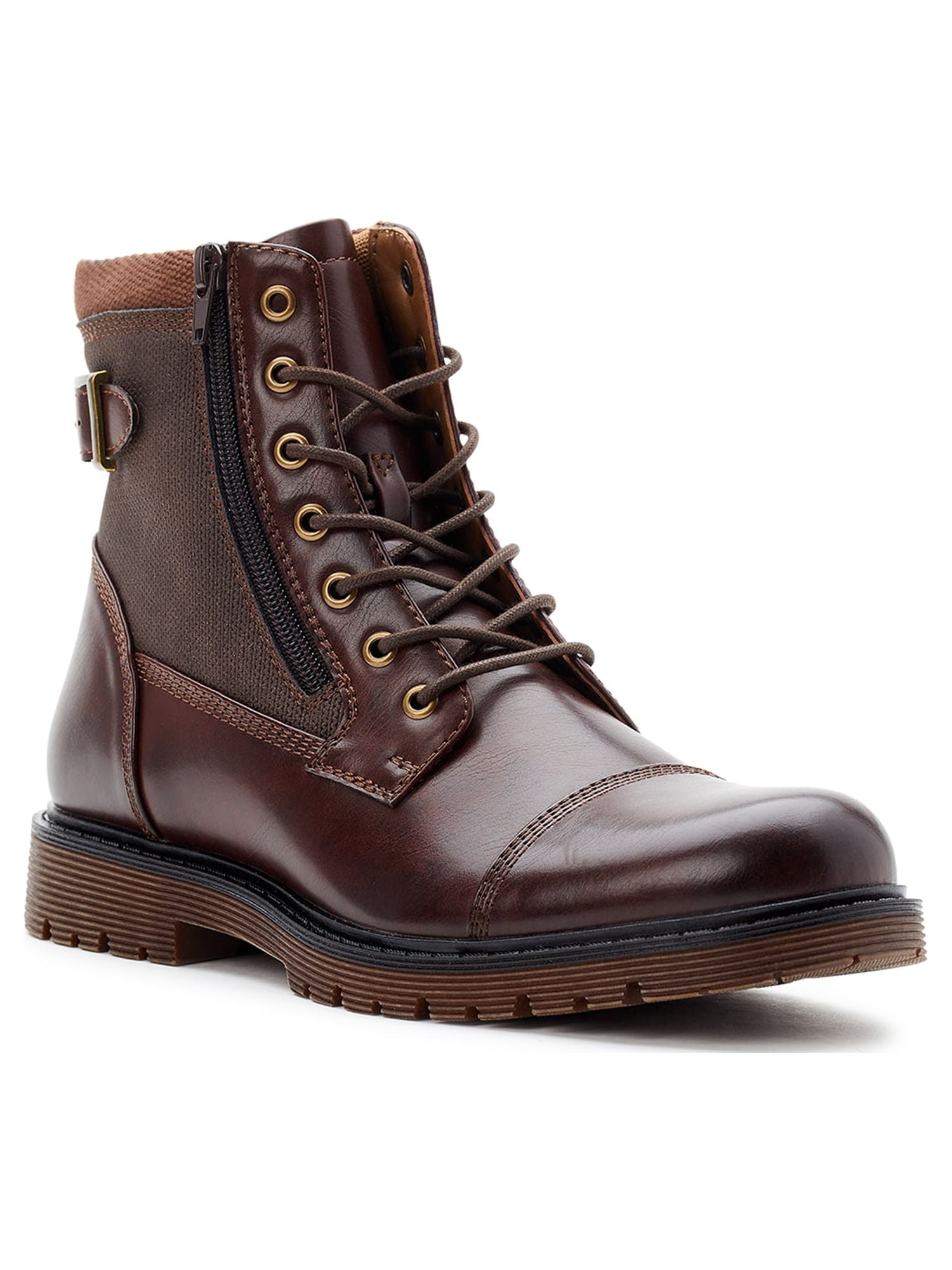 MADDEN NYC MENS LACE UP COMBAT SHOES SZ 9.5 NWT BROWN COLOR Men main image 2