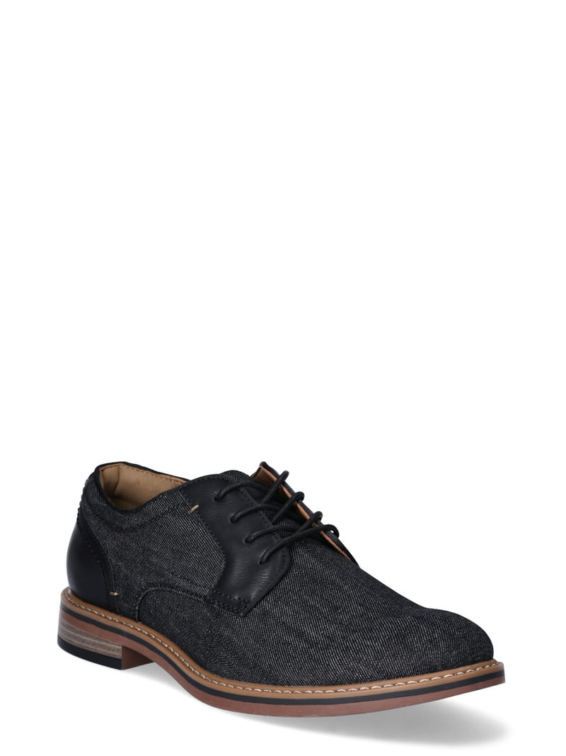 Steve Madden Navy Denim and Brown Men\'s Oxfords Steve Madden Oxford Shoe Mens 8 Blue Suede Gardena Denim  main image 4