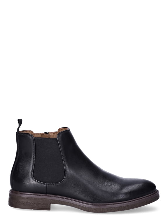 Men's Shoes Chelsea Boot, Flat Heel Black, 9 5