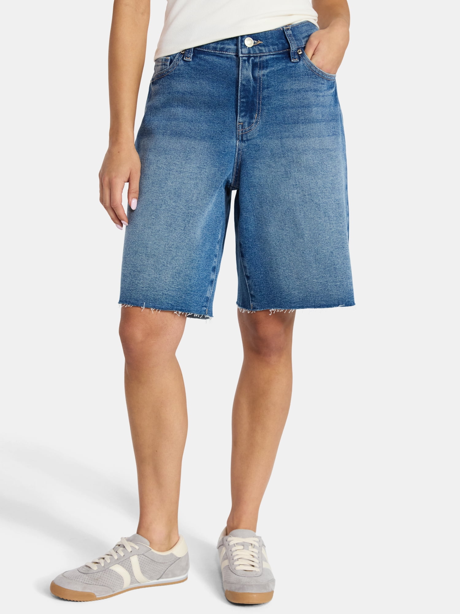 Madden NYC Women's Mid Rise Jorts, Sizes XXS-XXL - Walmart.com