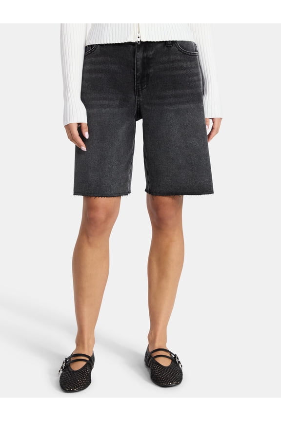 Women's Mid Rise Jorts, Sizes XXS-XXL