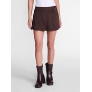 Madden NYC Women s Belted Pleated Denim Mini Skort, Sizes XXS-XXL
