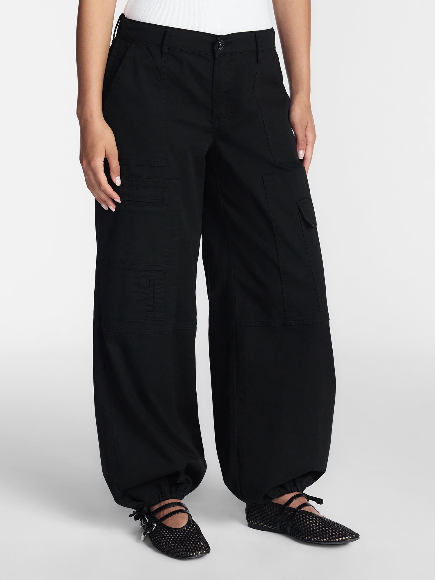 Madden NYC Women's Poplin Cargo Pants, Sizes XXS-XXL