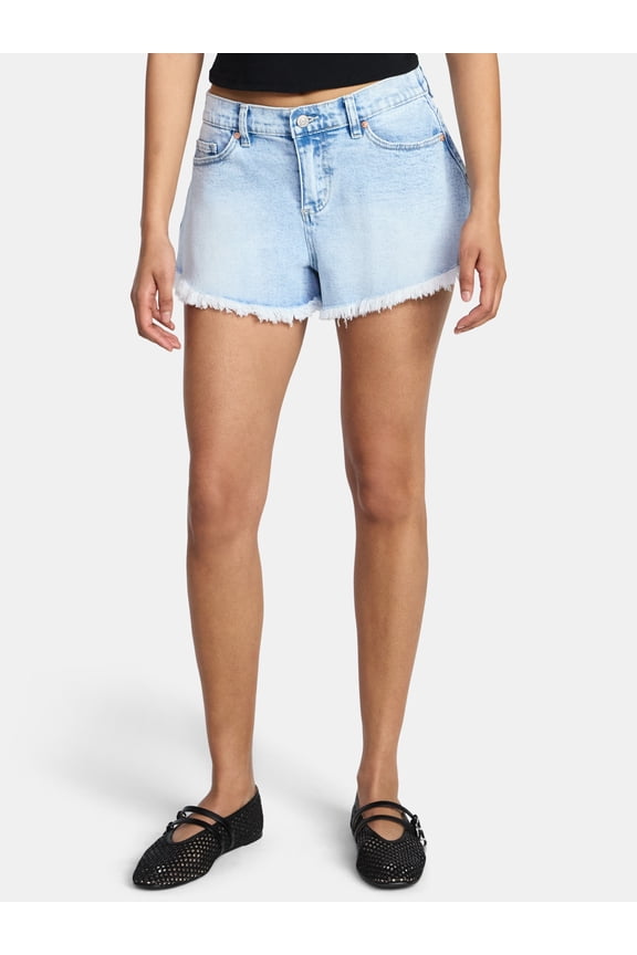 Women's Frayed Denim Shorts, Sizes XXS-XXL