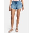 thumbnail image 1 of Madden NYC Women's Frayed Denim Shorts, Sizes XXS-XXL, 1 of 5