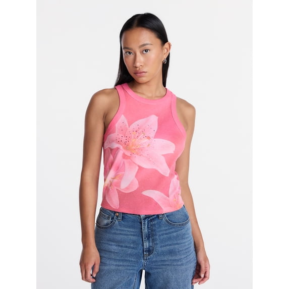 Madden NYC Women's Rhinestone Tank Top, Sizes XXS-XXL