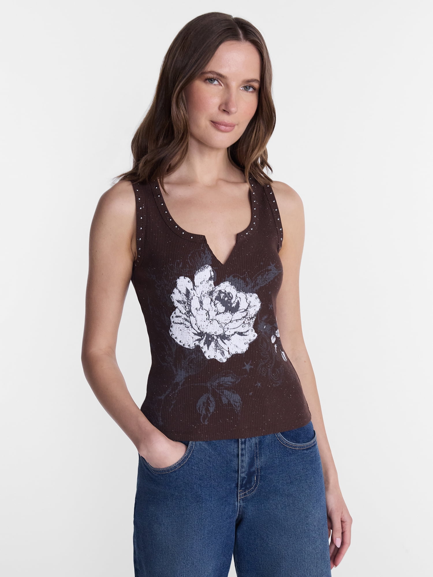 Madden NYC Women’s Graphic Tank Top, Sizes XXS-XXL