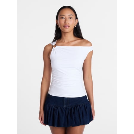 Madden NYC Women's Sleeveless Ruched Top, Sizes XXS-XXL