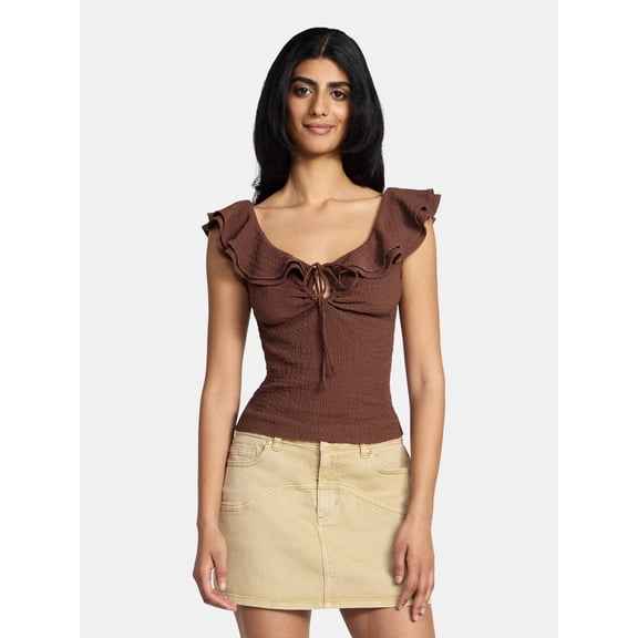 Madden NYC Women's Ruffle Top, Sizes XXS-XXL