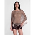 thumbnail image 1 of Madden NYC Women's Sequin Poncho, Sizes XS-XXL, 1 of 5