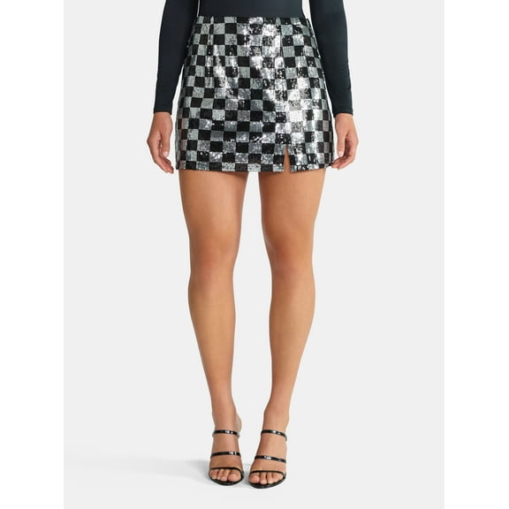 Madden NYC Women's Sequin Mini Skirt, Sizes XXS-XXL