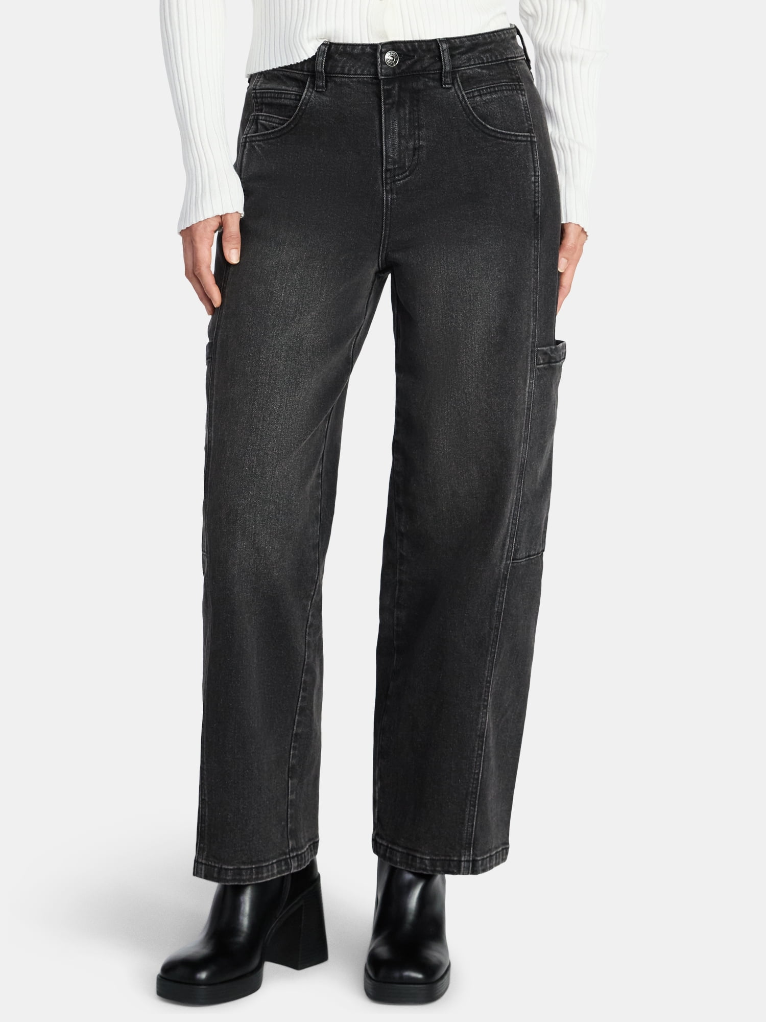 Madden NYC Women's Straight Leg Skater Jeans, 29" Inseam, Sizes 00-18