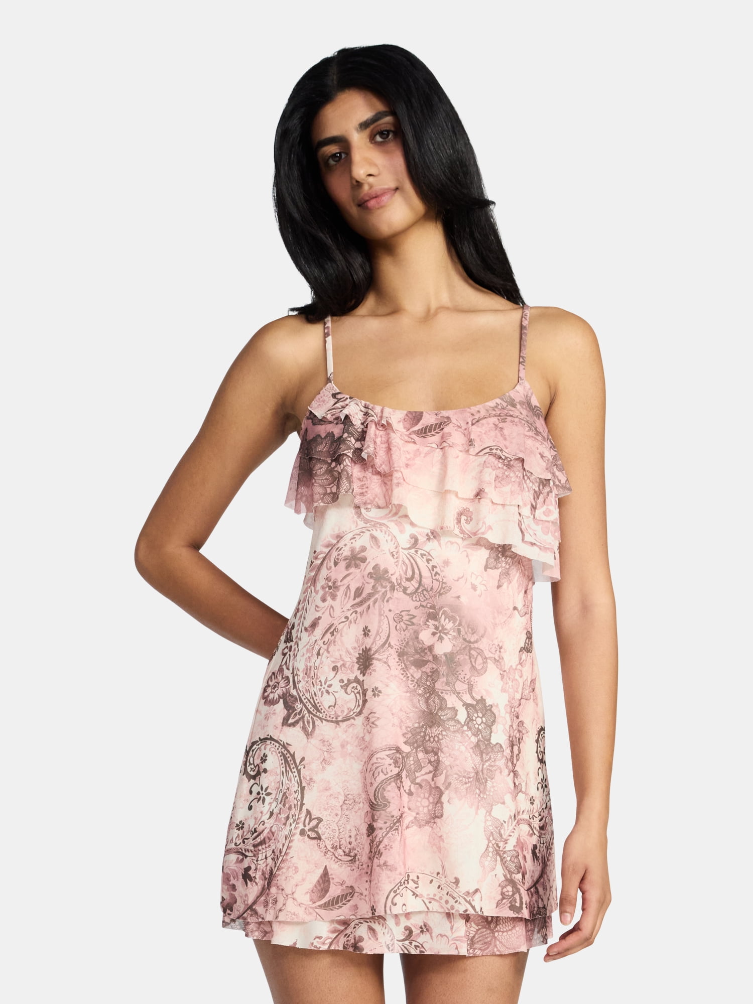 Madden NYC Women's Sleeveless Ruffle Mini Dress, Sizes XXS-XXL