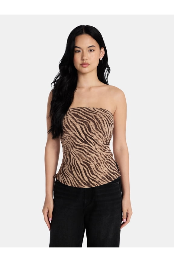 Women’s Slit Tube Top, Sizes XXS-XXL
