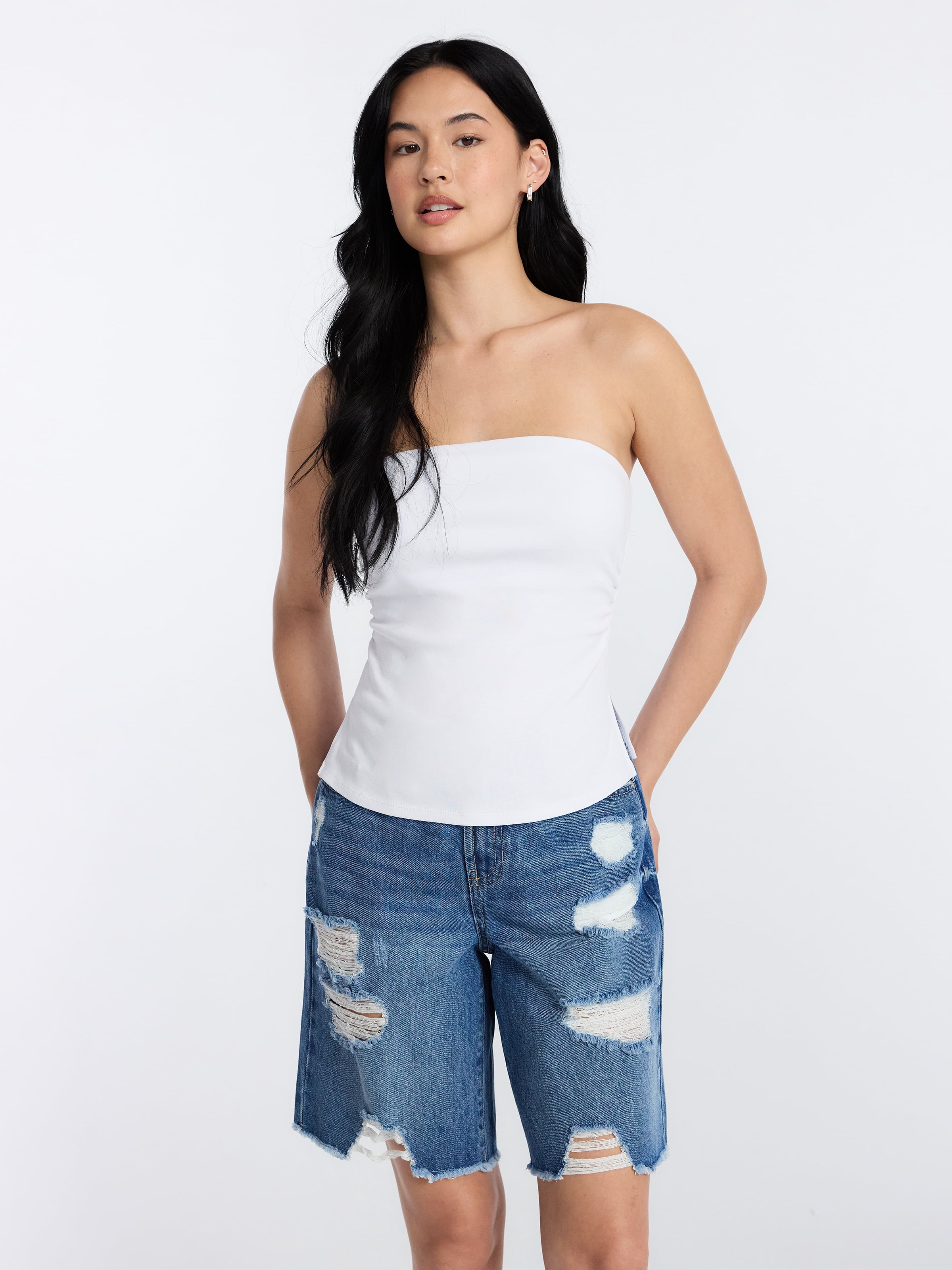 Madden NYC Women’s Slit Tube Top, Sizes XXS-XXL