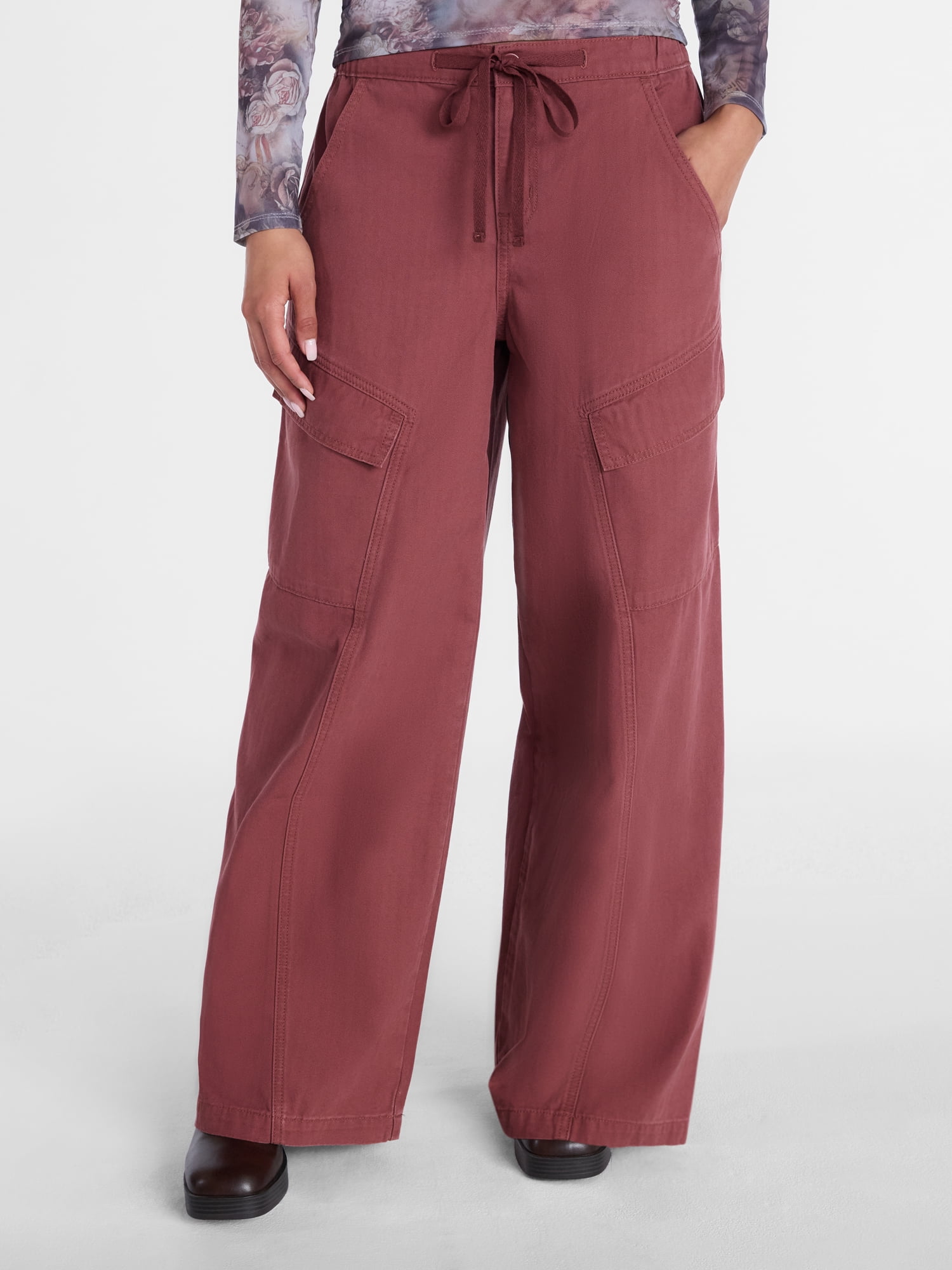 Madden NYC Wide Leg Cargo Pants, 32” Inseam, Sizes XXS-XXL