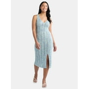 MADDEN NYC Space Dye Crochet Dress, Womens