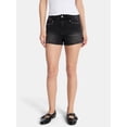 thumbnail image 1 of Madden NYC Women’s Studded Denim Shorts, Sizes 00-18, 1 of 5