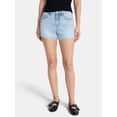 thumbnail image 1 of Madden NYC Women’s Studded Denim Shorts, Sizes 00-18, 1 of 5