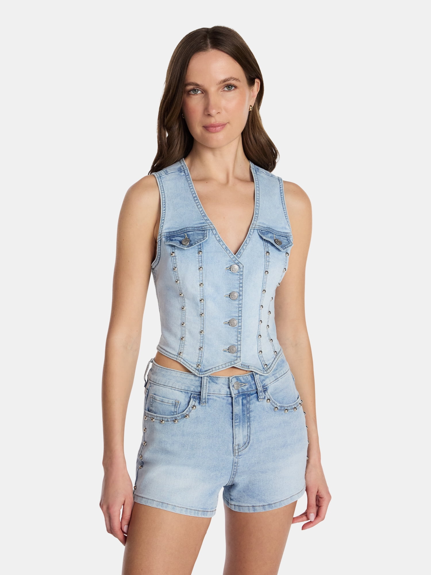 Madden NYC Women's Studded Vest, Sizes XXS-XXL