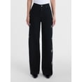 thumbnail image 1 of Madden NYC Women's The It Girl Ultra 90s Jeans with Rhinestone Bows, Sizes XXS-XXL, 1 of 5